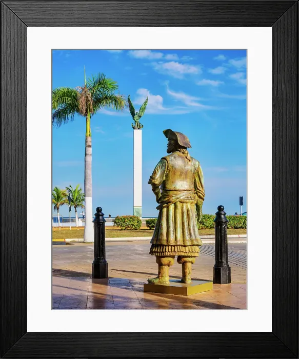 Framed Print : Sculpture and The Mayan Angel monument at the Waterfront of Campeche City, Campeche State, Mexico Framed Print : Sculpture and The Mayan Angel monument at the Waterfront of Campeche City, Campeche State, Mexico