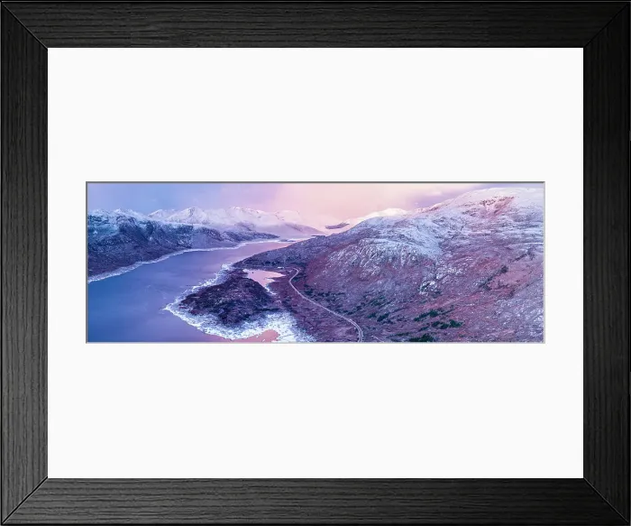 Framed Print : Aerial view over Loch Cuaich along the north coast 500 driving route, A87 between Fort William and the Isle of Skye. Sutherland, Highlands, Scotland, United Kingdom Framed Print : Aerial view over Loch Cuaich along the north coast 500 driving route, A87 between Fort William and the Isle of Skye. Sutherland, Highlands, Scotland, United Kingdom