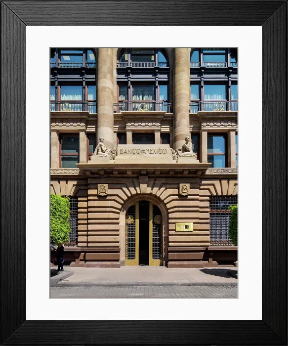 Framed Print : Bank of Mexico, Avenida 5 de Mayo, Mexico City, Mexico