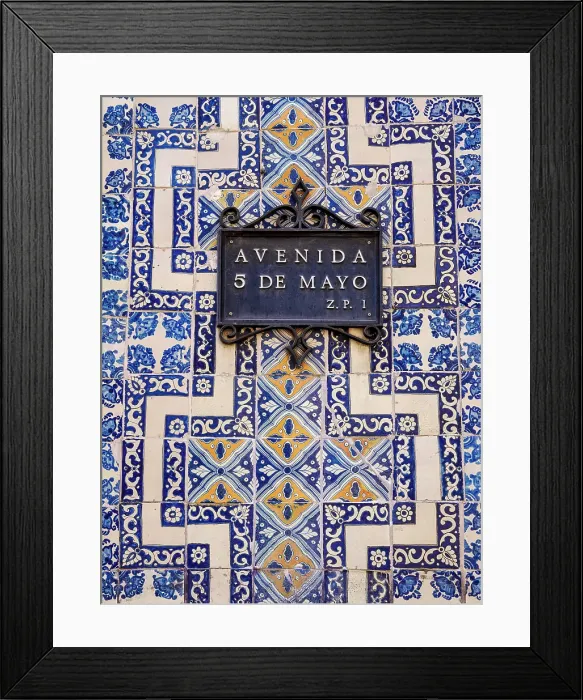 Framed Print : Avenida 5 de Mayo Sign, Mexico City, Mexico Framed Print : Avenida 5 de Mayo Sign, Mexico City, Mexico