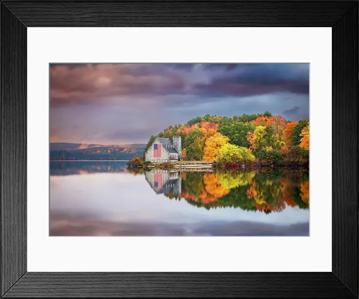 Framed Print : Old Stone Church in West Boylston, decorated with an american Flag, West Boylston, Massachusetts, New England, USA Framed Print : Old Stone Church in West Boylston, decorated with an american Flag, West Boylston, Massachusetts, New England, USA