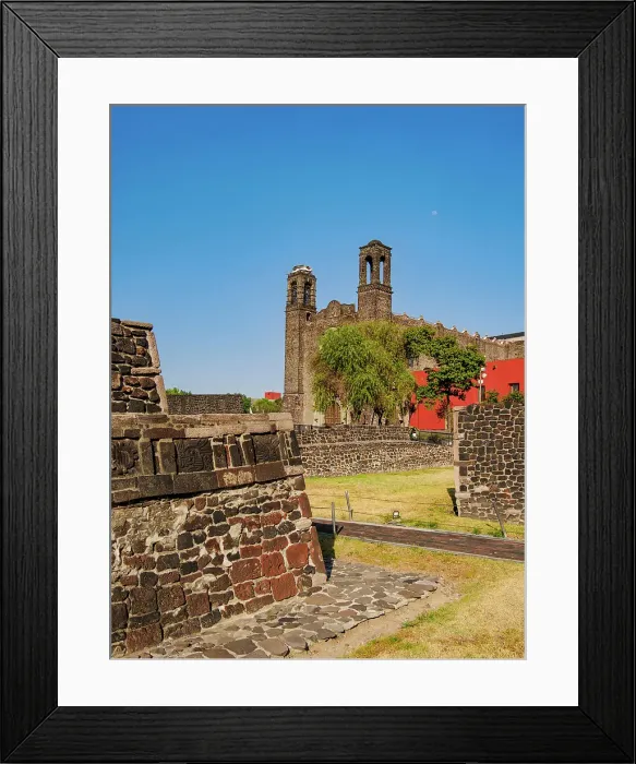 Framed Print : Santiago Apostol Church and Tlatelolco Archaeological Site, Plaza de las Tres Culturas, Mexico City, Mexico Framed Print : Santiago Apostol Church and Tlatelolco Archaeological Site, Plaza de las Tres Culturas, Mexico City, Mexico