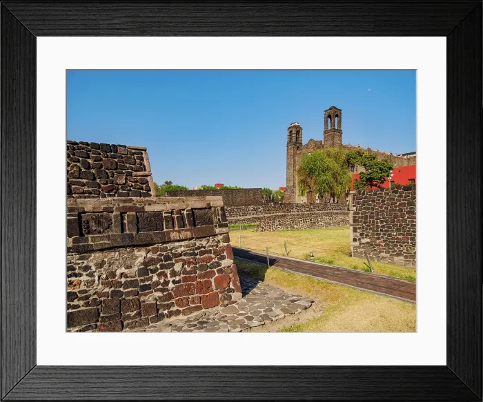 Framed Print : Santiago Apostol Church and Tlatelolco Archaeological Site, Plaza de las Tres Culturas, Mexico City, Mexico Framed Print : Santiago Apostol Church and Tlatelolco Archaeological Site, Plaza de las Tres Culturas, Mexico City, Mexico
