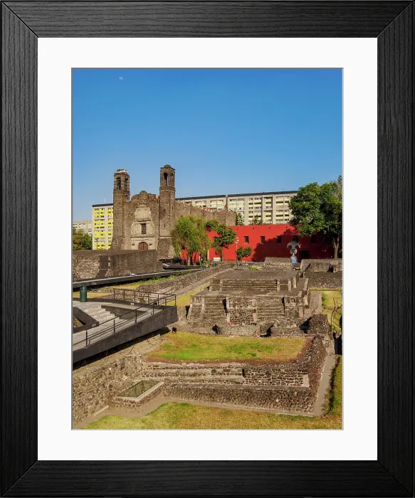 Framed Print : Santiago Apostol Church and Tlatelolco Archaeological Site, Plaza de las Tres Culturas, Mexico City, Mexico Framed Print : Santiago Apostol Church and Tlatelolco Archaeological Site, Plaza de las Tres Culturas, Mexico City, Mexico