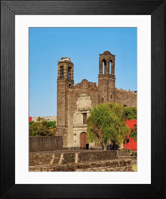 Framed Print : Santiago Apostol Church and Tlatelolco Archaeological Site, Plaza de las Tres Culturas, Mexico City, Mexico Framed Print : Santiago Apostol Church and Tlatelolco Archaeological Site, Plaza de las Tres Culturas, Mexico City, Mexico