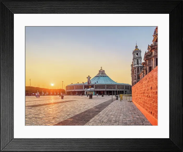 Framed Print : New Basilica of Guadalupe at sunset, Plaza de las Americas, Villa de Guadalupe, Mexico City, Mexico Framed Print : New Basilica of Guadalupe at sunset, Plaza de las Americas, Villa de Guadalupe, Mexico City, Mexico