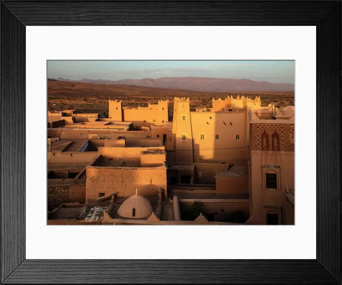 Framed Print : Kasbahs in the ancient town of Nkob, Morocco
