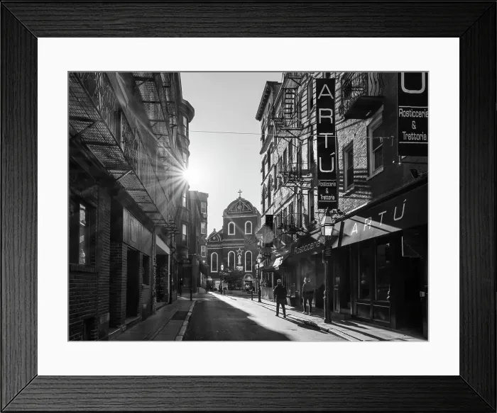 Framed Print : North End, Bostons historic Little Italy, with Italian Bakeries and Restaurants, Boston, Massachusetts, USA Framed Print : North End, Bostons historic Little Italy, with Italian Bakeries and Restaurants, Boston, Massachusetts, USA