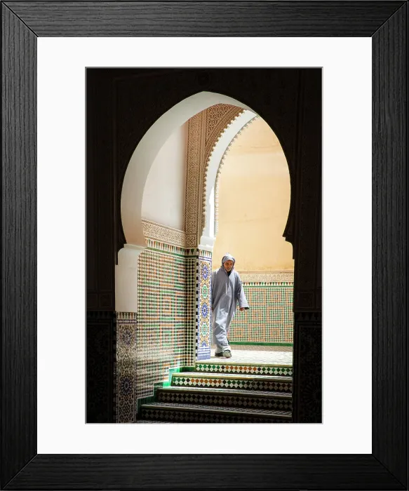 Framed Print : Interior of the Mausoleum of Moulay Ismail, Meknes, Morocco