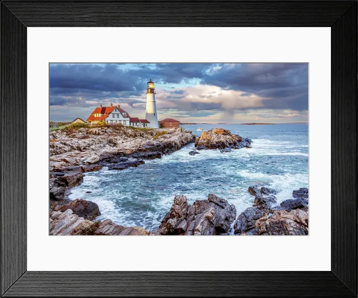 Framed Print : Portland Head Lighthouse, Cape Elizabeth, Sunset Portland Maine, New England, USA Framed Print : Portland Head Lighthouse, Cape Elizabeth, Sunset Portland Maine, New England, USA