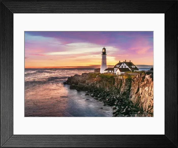 Framed Print : Portland Head Lighthouse, Cape Elizabeth, Sunrise Portland Maine, New England, USA Framed Print : Portland Head Lighthouse, Cape Elizabeth, Sunrise Portland Maine, New England, USA