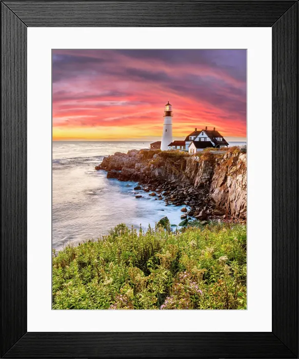 Framed Print : Portland Head Lighthouse, Cape Elizabeth, Sunrise Portland Maine, New England, USA Framed Print : Portland Head Lighthouse, Cape Elizabeth, Sunrise Portland Maine, New England, USA
