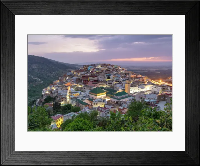 Framed Print : The holy town of Moulay Idris, near Meknes, Morocco
