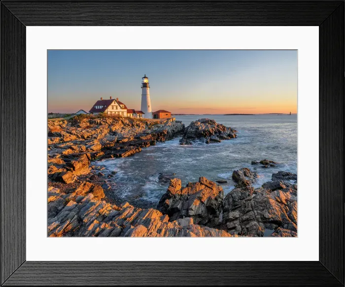 Framed Print : Portland Head Lighthouse, Cape Elizabeth, Sunrise Portland Maine, New England, USA Framed Print : Portland Head Lighthouse, Cape Elizabeth, Sunrise Portland Maine, New England, USA
