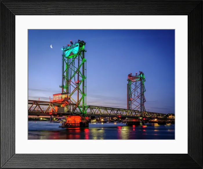 Framed Print : Memorial Bridge, Portsmouth, New Hampshire, New England, USA