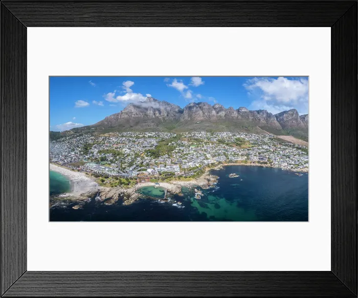 Framed Print : Camps Bay & The Twelve Apostles, Cape Town, Western Cape, South Africa Framed Print : Camps Bay & The Twelve Apostles, Cape Town, Western Cape, South Africa