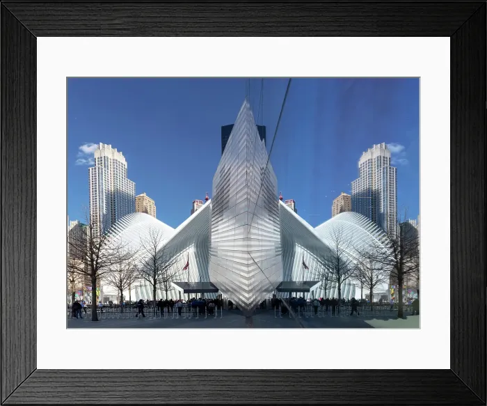 Framed Print : The Oculus and its reflection in the 911 Museum glass wall, IManhattan, New York City, New York, USA Framed Print : The Oculus and its reflection in the 911 Museum glass wall, IManhattan, New York City, New York, USA