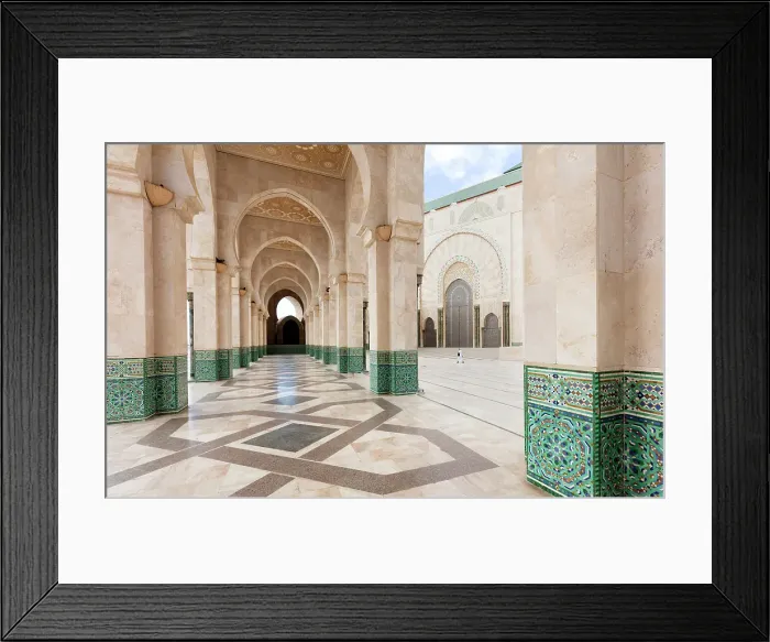 Framed Print : The vast exterior of the Mosque of Hassan II, Casablanca, Northern Morocco Framed Print : The vast exterior of the Mosque of Hassan II, Casablanca, Northern Morocco