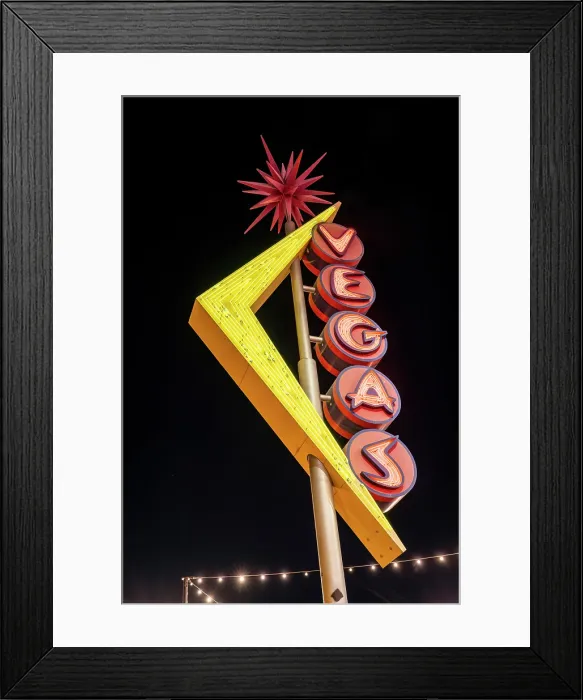 Framed Print : Vegas vintage neon sign by night, Fremont Street, Las Vegas, Nevada, USA Framed Print : Vegas vintage neon sign by night, Fremont Street, Las Vegas, Nevada, USA