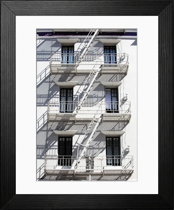 Framed Print : Fire escape, San Francisco, California, USA Framed Print : Fire escape, San Francisco, California, USA