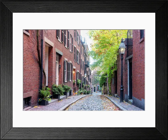 Framed Print : Acorn Street in the Historic District Boston, Massachusetts, USA Framed Print : Acorn Street in the Historic District Boston, Massachusetts, USA