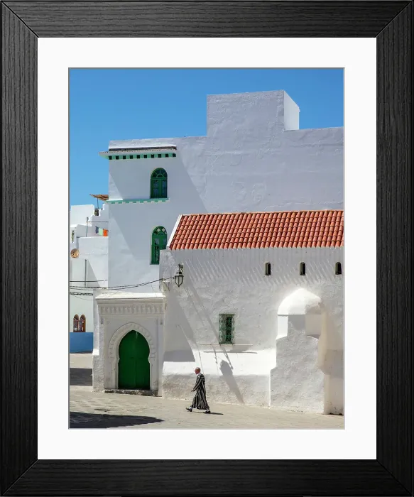Framed Print : Street scene, Asilah, Northern Morocco Framed Print : Street scene, Asilah, Northern Morocco