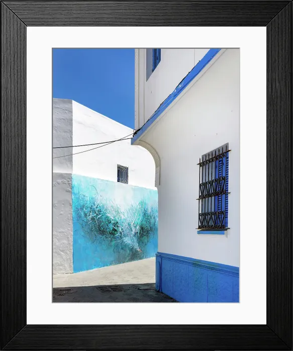 Framed Print : Street scene, Asilah, Northern Morocco Framed Print : Street scene, Asilah, Northern Morocco
