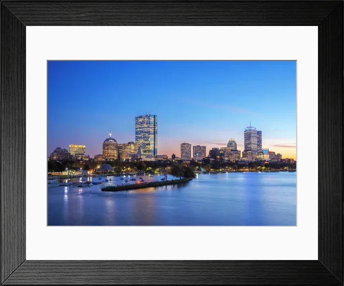 Framed Print : Skyline of Back Bay from across the Charles River, Boston, Massachusetts, USA