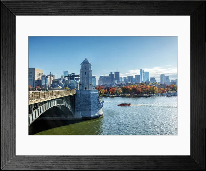 Framed Print : Longfellow bridge and Back Bay across the Charles River, Boston, Massachusetts, USA Framed Print : Longfellow bridge and Back Bay across the Charles River, Boston, Massachusetts, USA