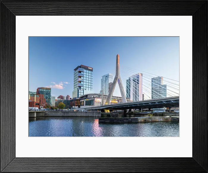 Framed Print : Zakim Bridge, Boston, Massachusetts, USA Framed Print : Zakim Bridge, Boston, Massachusetts, USA
