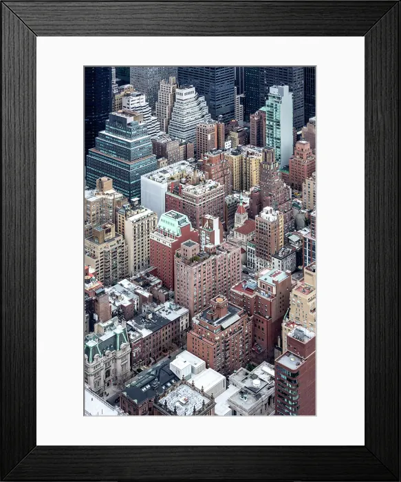 Framed Print : Buildings in mid-town Manhattan from the Empire State Building, Manhattan, New York City, New York, USA Framed Print : Buildings in mid-town Manhattan from the Empire State Building, Manhattan, New York City, New York, USA
