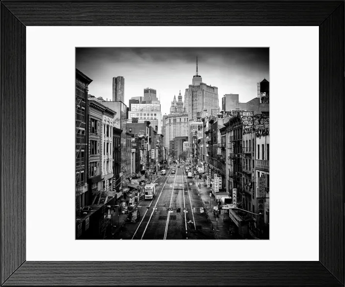 Framed Print : East Broadway, Chinatown, from Manhattan Bridge, Manhattan, New York City, New York, USA Framed Print : East Broadway, Chinatown, from Manhattan Bridge, Manhattan, New York City, New York, USA