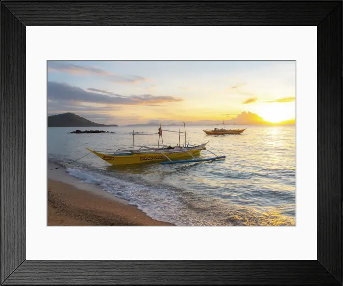 Framed Print : Bangka boats, Gigantes Islands, Iloilo Province, Western Visayas, Philippines