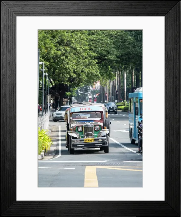 Framed Print : Jeepney in Makati, Manila, capital of The Philippines Framed Print : Jeepney in Makati, Manila, capital of The Philippines