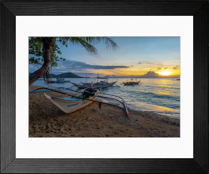 Framed Print : Bangka boats, Gigantes Islands, Iloilo Province, Western Visayas, Philippines