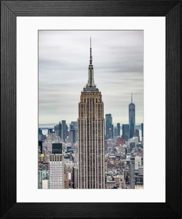 Framed Print : Empire State Building from the Rockerfeller Centre, Manhattan, New York City, New York, USA