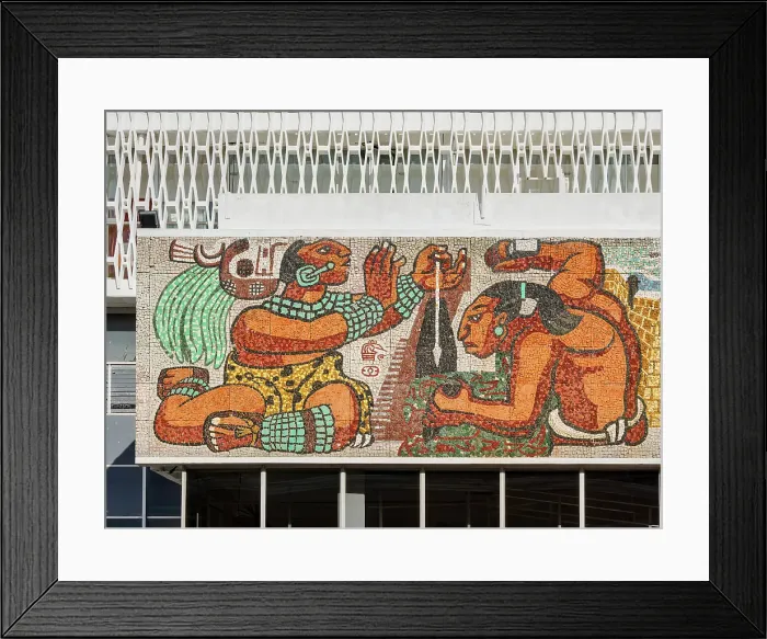 Framed Print : Mosaic at the Government Palace of the State of Campeche, Campeche City, Campeche State, Mexico