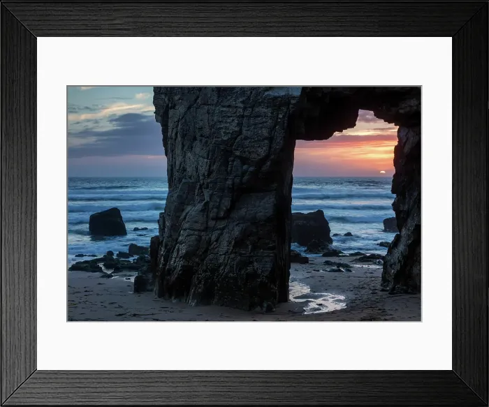 Framed Print : France, Brittany, Morbihan, wild coast, Port Blanc rock arch Framed Print : France, Brittany, Morbihan, wild coast, Port Blanc rock arch