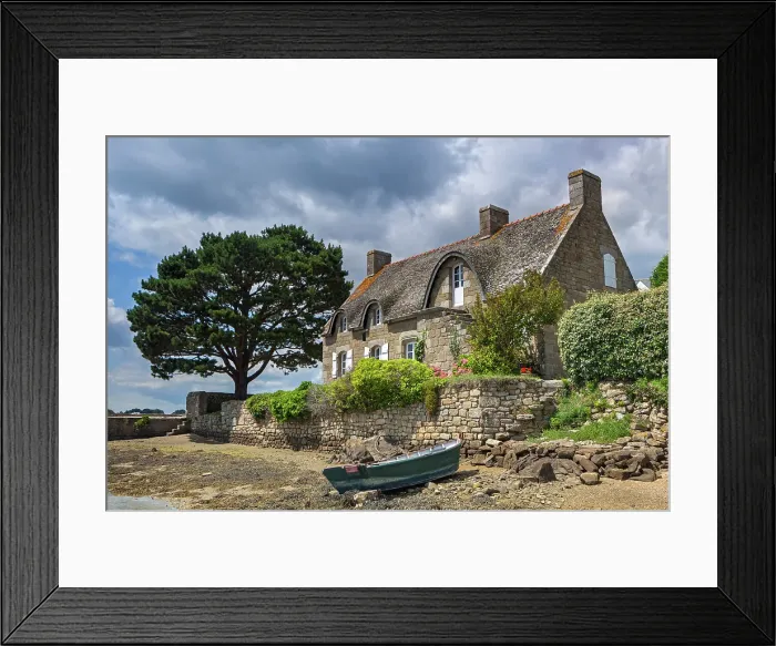 Framed Print : France, Brittany, Morbihan, St-Cado village Framed Print : France, Brittany, Morbihan, St-Cado village