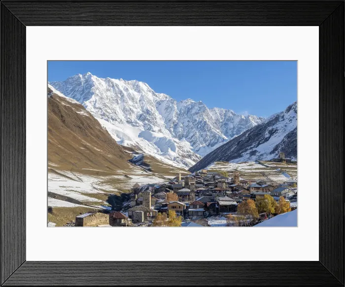 Framed Print : Chvibiani and Zhibiani, Ushguli, Upper Svaneti (Zemo Svaneti), Georgia