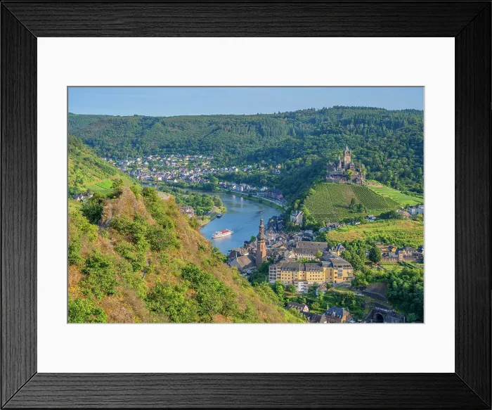 Framed Print : View at Pinner cross above Cochem, Mosel valley, Rhineland-Palatinate, Germany Framed Print : View at Pinner cross above Cochem, Mosel valley, Rhineland-Palatinate, Germany