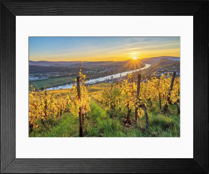 Framed Print : Sunset at Lieser, Mosel, Mosel valley, Rhineland-Palatinate, Germany Framed Print : Sunset at Lieser, Mosel, Mosel valley, Rhineland-Palatinate, Germany