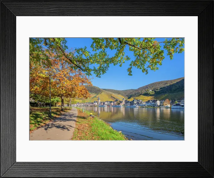 Framed Print : Mosel promenade at Bernkastel-Kues, Mosel, Mosel valley, Rhineland-Palatinate, Germany Framed Print : Mosel promenade at Bernkastel-Kues, Mosel, Mosel valley, Rhineland-Palatinate, Germany