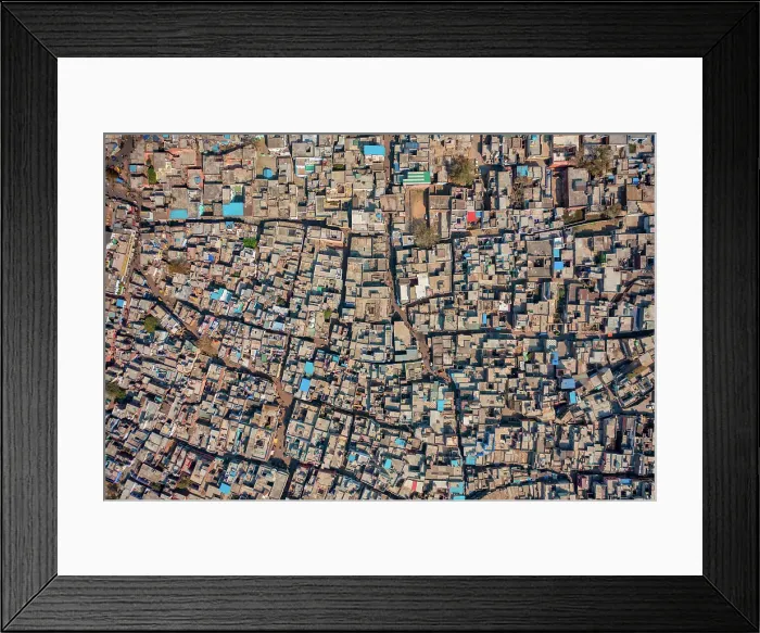 Framed Print : Aerial view of historical and tourist attractions capital city New Delhi, India Framed Print : Aerial view of historical and tourist attractions capital city New Delhi, India
