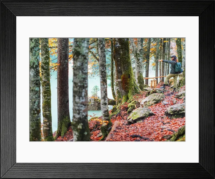 Framed Print : Hiking at Fusine Lakes in Autumn, Friuli Venezia Giulia, Italy (MR) Framed Print : Hiking at Fusine Lakes in Autumn, Friuli Venezia Giulia, Italy (MR)