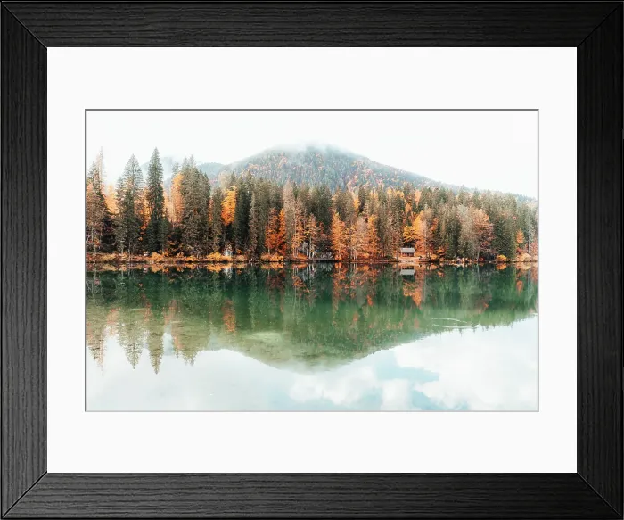 Framed Print : Fusine Lakes in Autumn, Friuli Venezia Giulia, Italy Framed Print : Fusine Lakes in Autumn, Friuli Venezia Giulia, Italy
