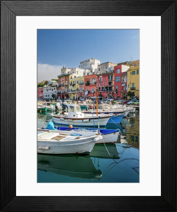 Framed Print : Marina Grande, Procida, Campania, Italy Framed Print : Marina Grande, Procida, Campania, Italy