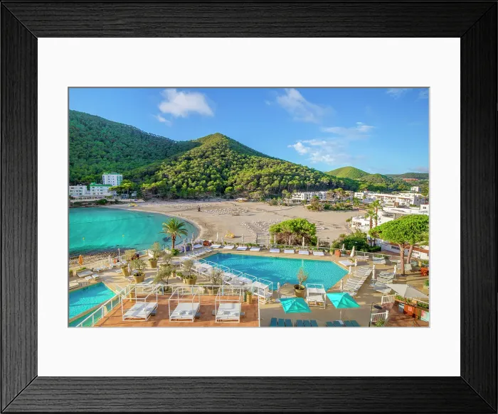 Framed Print : Beach at Cala Llonga, Ibiza, Balearic Islands, Spain Framed Print : Beach at Cala Llonga, Ibiza, Balearic Islands, Spain