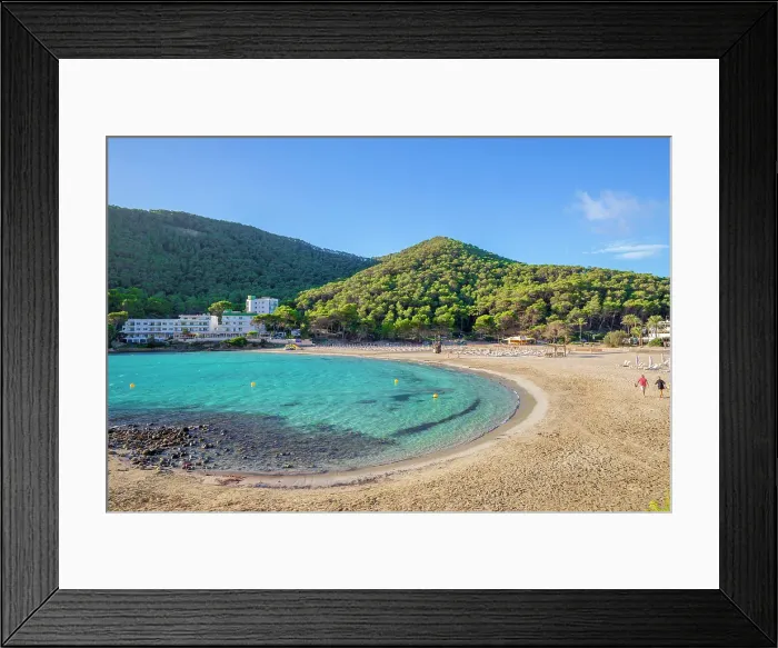 Framed Print : Beach at Cala Llonga, Ibiza, Balearic Islands, Spain Framed Print : Beach at Cala Llonga, Ibiza, Balearic Islands, Spain