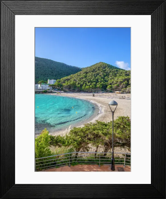 Framed Print : Beach at Cala Llonga, Ibiza, Balearic Islands, Spain Framed Print : Beach at Cala Llonga, Ibiza, Balearic Islands, Spain